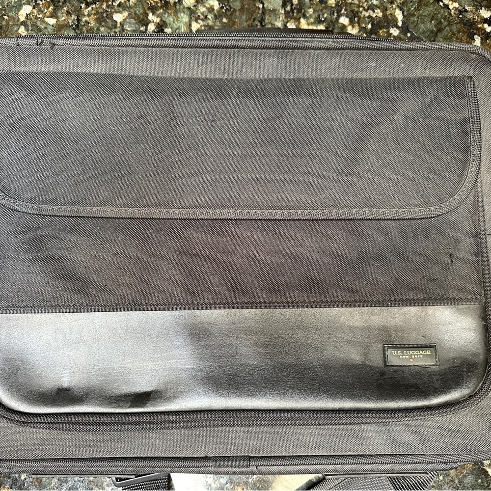 US Luggage Black Nylon Canvas Laptop Case